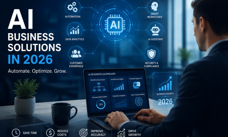 AI business solutions helping companies automate workflows and improve business operations